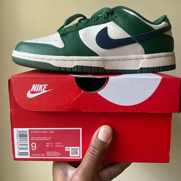 Nike Dunk Low Gorge Green/Midnight Navy DD1503-300 Women’s size 9 - Picture 1 of 5